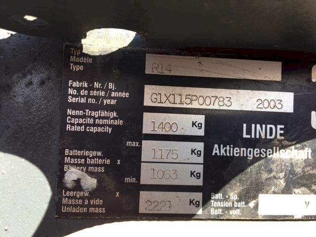 LINDE R14 DUPLEX - SUPER OČUVAN