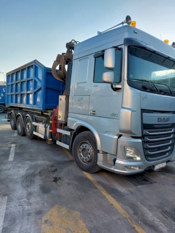 DAF XF 460 SC - abrollkipper - Palfinger epsilon