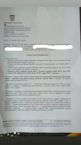 Građevinsko zemljište Nin-Grbe