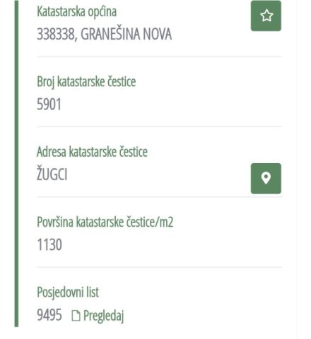 Građevinsko zemljište, Zagreb (Novoselec), 1130