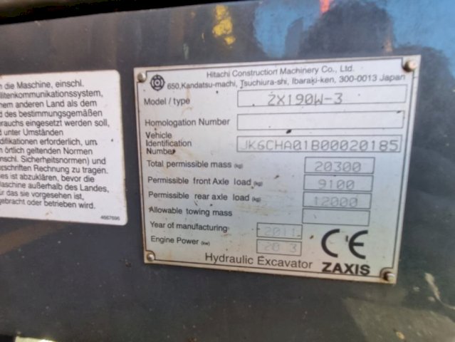 Hitachi ZX 190 W