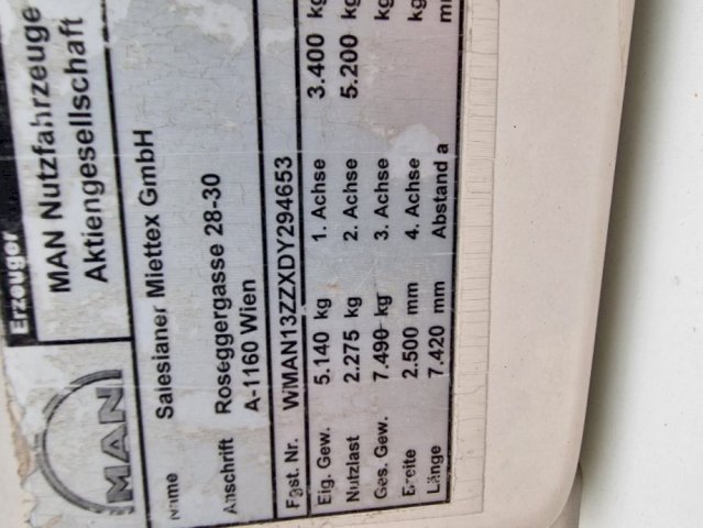 MAN 8 220 automatik, 2014 god.