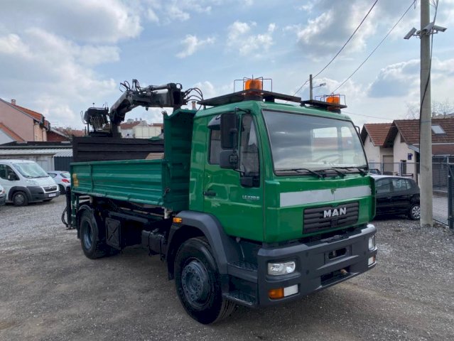 MAN LE 220 B *DVOSTRANI KIPER + KRAN*