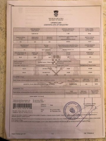 MOTORNI BROD ZA GOSPODARSKE SVRHE