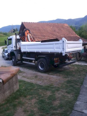 Mercedes Benz ATEGO 1828, 4x4, kiper, kran Atlas