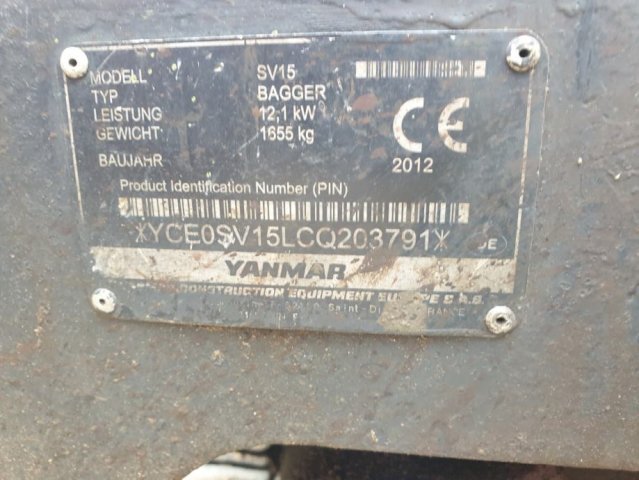 Mini bager Yanmar SV 15 God.pr.2012