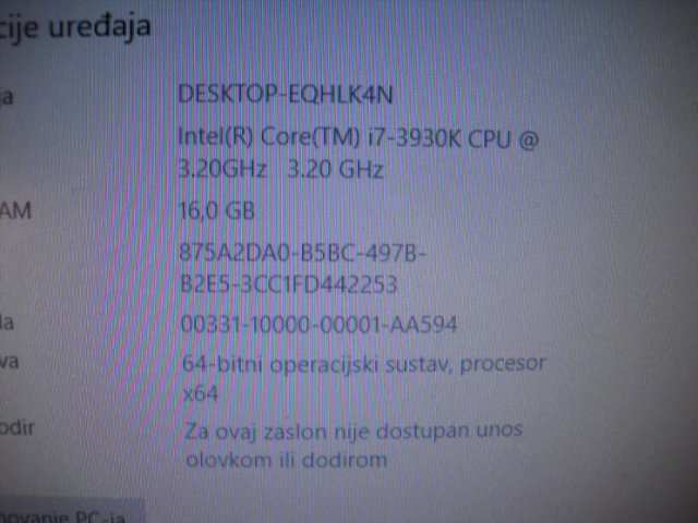 PC INTEL i7 3930K,8 GB RAM,120 GB SSD,500 GB HDD