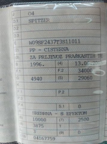 Spitzer- Cisterna, 1996 god.