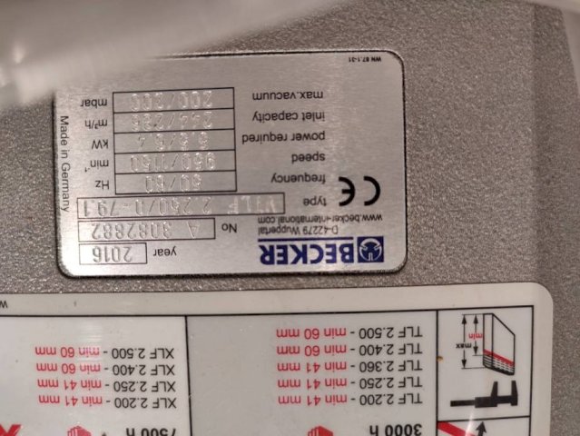 Vakum pumpa Becker VTLF 2.250/0-79.1