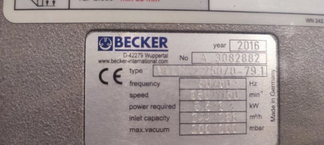 Vakum pumpa Becker VTLF 2.250/0-79.1