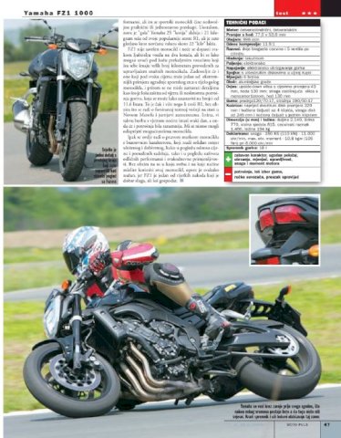 Yamaha FZ1 FAZER 998 cm3, 2006 god.