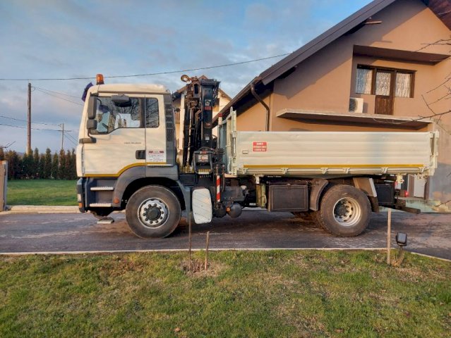 Man tga 18.350 kiper, kran, grajfer, 4x4, 2006 go