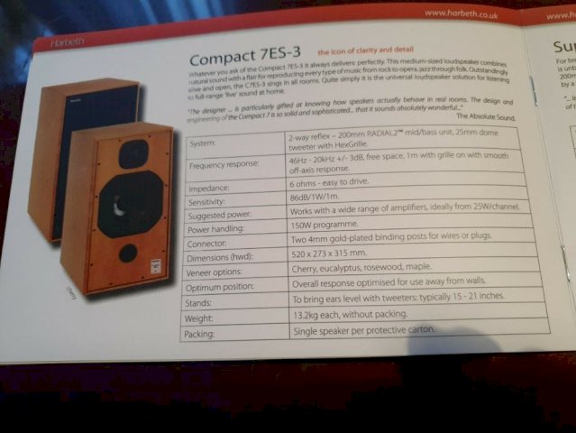 Harbeth Compact 7ES-3, izvrsni