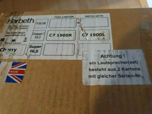 Harbeth Compact 7ES-3, izvrsni